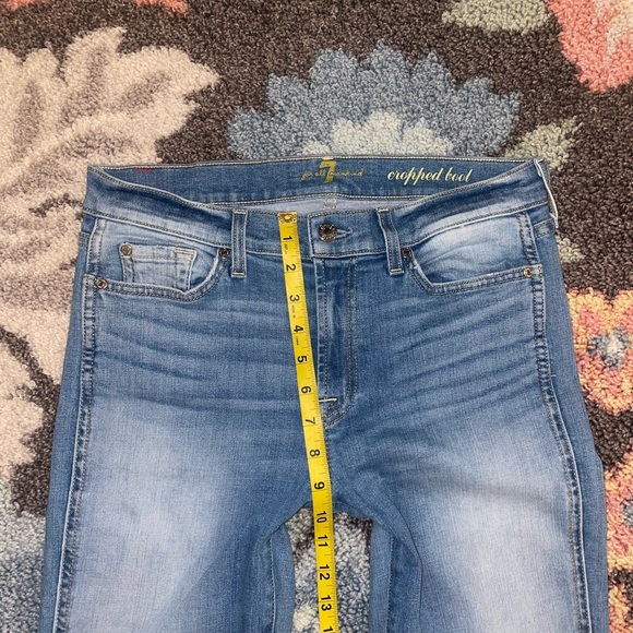 7 FOR ALL MANKIND cropped boot jeans size 30 - Picture 7 of 10